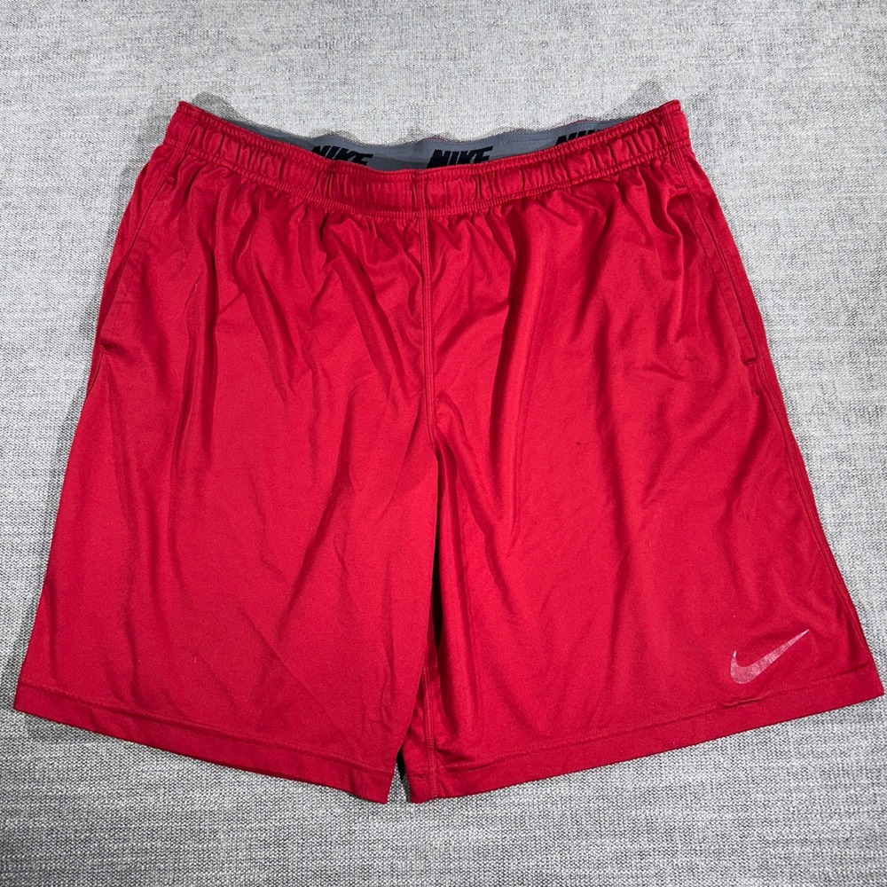Nike Dri-FIT Shorts Mens XL Red Excellent Athletic Training Workout Pockets